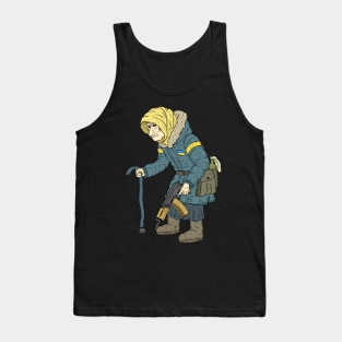 tactical babushka, Ukrainian grandma. Tank Top